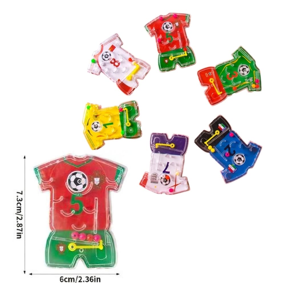 Soccer Jersey Maze Puzzle Party Favors-6 Piece-Random Colours 1 Soccer Party Favors Six Piece Random Colours