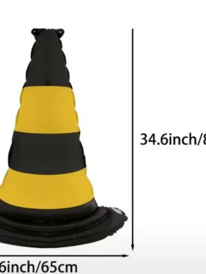Traffic Cone Standing Balloon Construction Themed Racing Car Themed