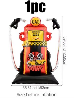 Pretty Party Shop 12 Fuel Pump Shaped Standing Balloon Racing Themed