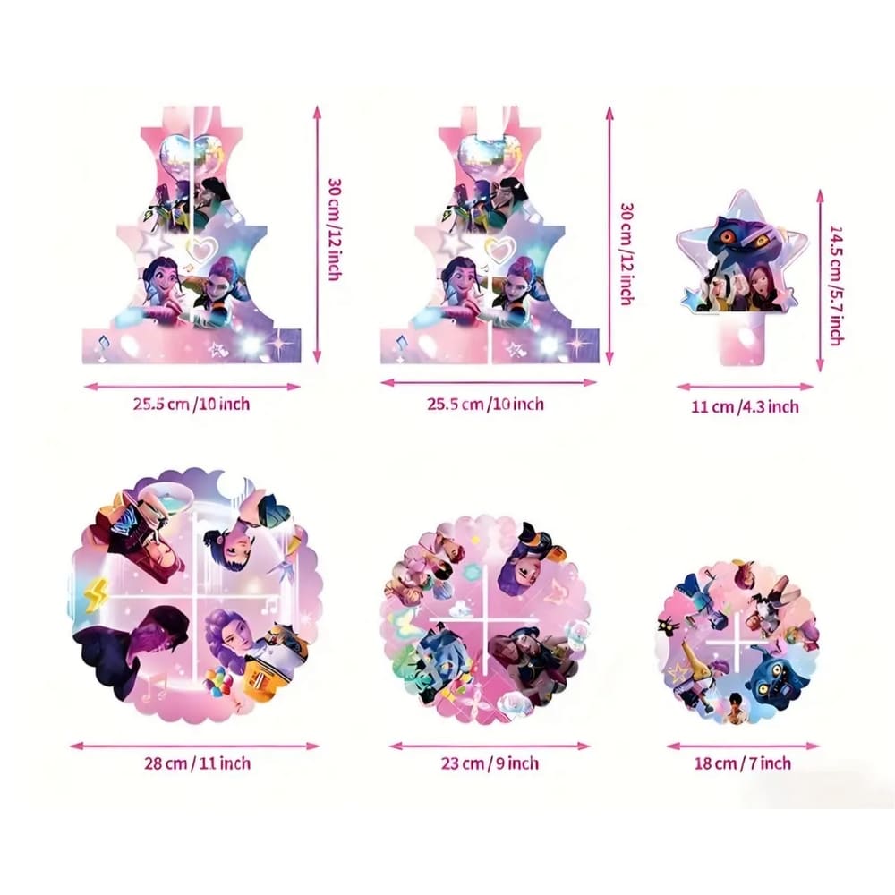 Kpop Themed Cupcake Stand-3 Tier 2 Kpop Cupcake Stand Dimensions