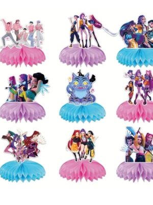 Pretty Party Shop 8 Kpop Demon Party Honeycomb Table Decoration