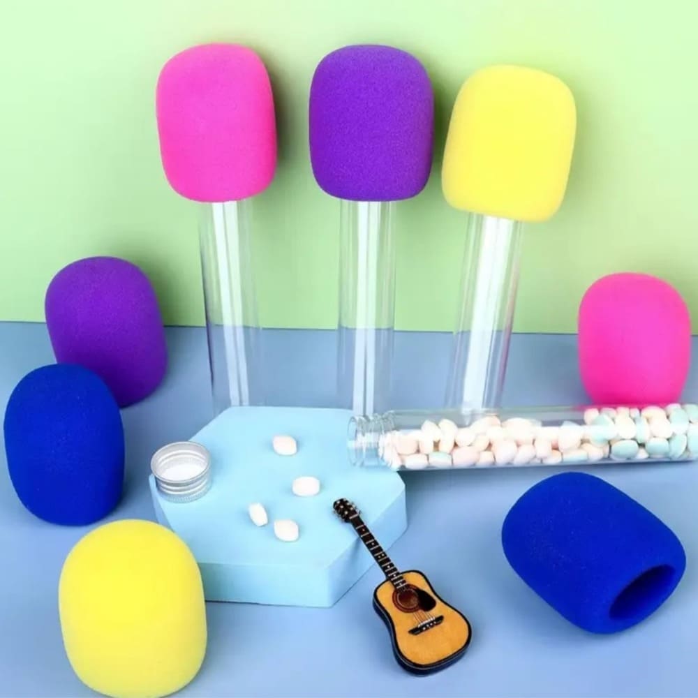 Microphone Candy Tubes Party Favors-4 Piece Set 1 Microphone Candy Tubes