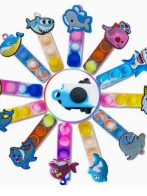 Pretty Party Shop 3 Ocean Animal Pop Fidget Keyrings