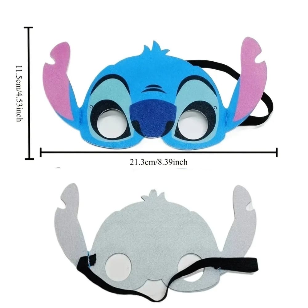 Party Felt Masks-6 Piece 1 Party Face Masks Stitch Themed