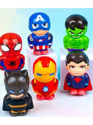 Pretty Party Shop 3 Super Hero Squishy Party Favors 6 Piece Assorted Designs