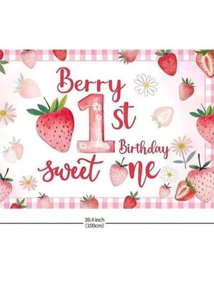 Berry First Birthday Backdrop