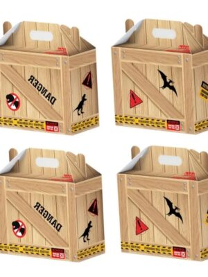 Dinosaur Crate Party Favor Boxes