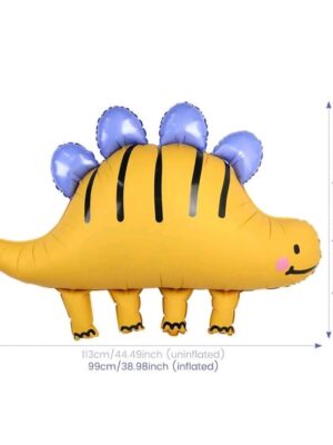 Dinosaur Orange Matte Shaped Foil Balloon