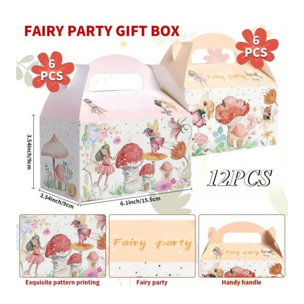 Fairy Party Favor Boxes-12 Piece 1 Fairy Party Favor Boxes