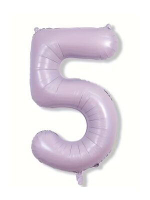 Lilac Number 5 Large Foil Balloon