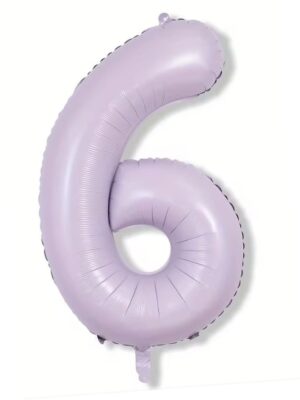 Lilac Number 6 Large Foil Balloon