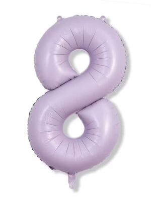 Lilac Number 8 Large Foil Balloon