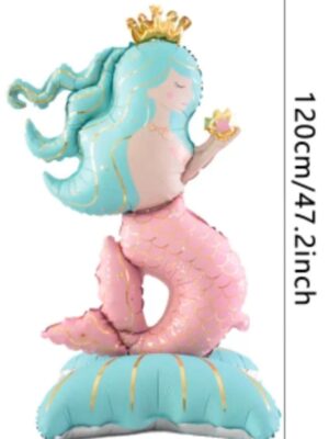 Mermaid Large Standing Foil Balloon