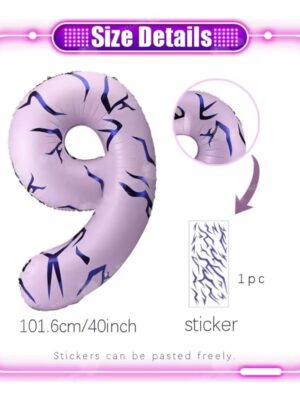 Number 9 With Decal Sticker