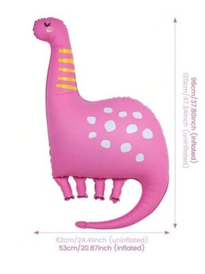 Pink Dinosaur Large Matte Foil Balloon