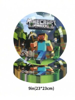 Pixel Party Paper Plates Large