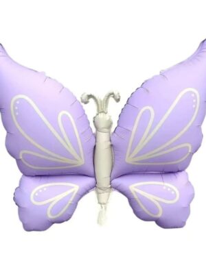 Purple Butterfly Shaped Foil Balloon Matte Finish