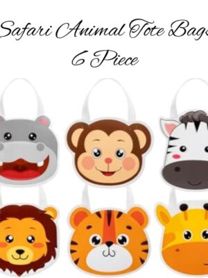 Safari Animal Party Favor Tote Bags