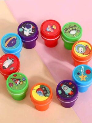 Space Party Favors Ink Stamps 6 Piece Assorted Designs
