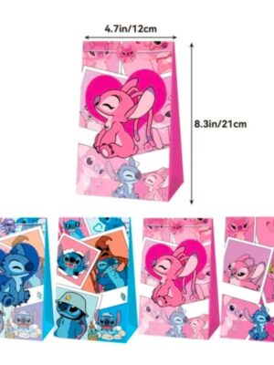 Stitch Themed Party Favor Bags With Stickers