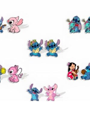Stitch Themed Stud earings Party Accesories Six Piece