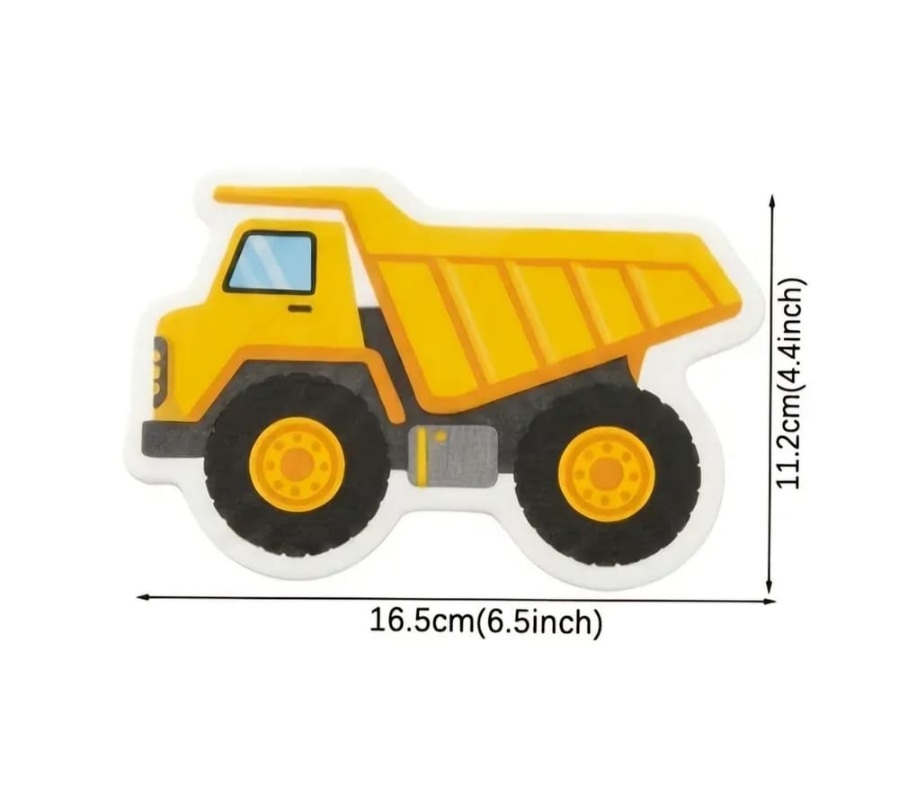 Construction Dump Truck Shaped Paper Napkins-16 Piece 1 Construction Dump Truck Shaped Napkins Dimensions