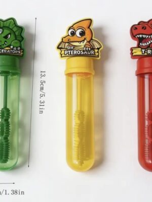Pretty Party Shop 8 Dinosaur Party Favors Empty Bubblewands Assorted Designs