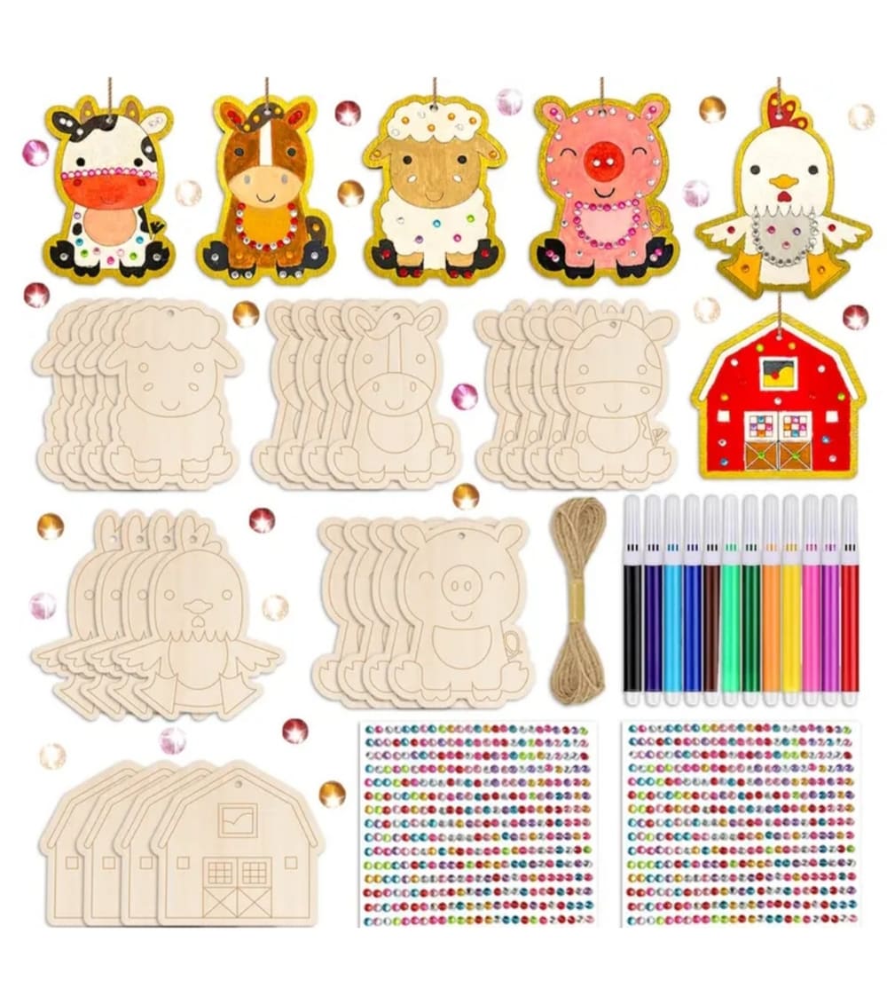 Farm Animal Party Favors DIY Craft Activity Set-39 Piece 1 Farm Animal Party Favors Activity Set