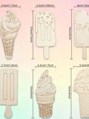 Pretty Party Shop 10 Ice Cream Party Favors Wooden Diy Craft Activity