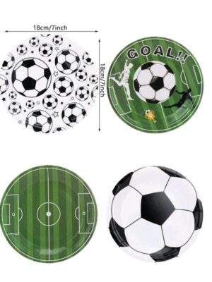 Soccer Party Paper Plates Four Designs