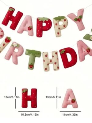 Strawberry Happy Birthday Bunting