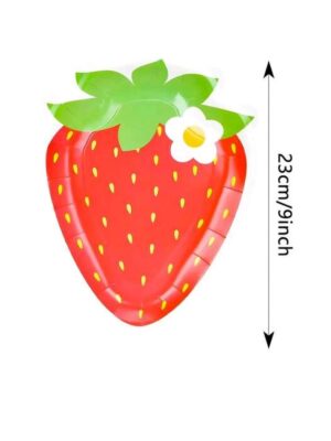 Strawberry Shaped Paper Plates