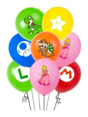 Super Mario Themed Latex Balloons