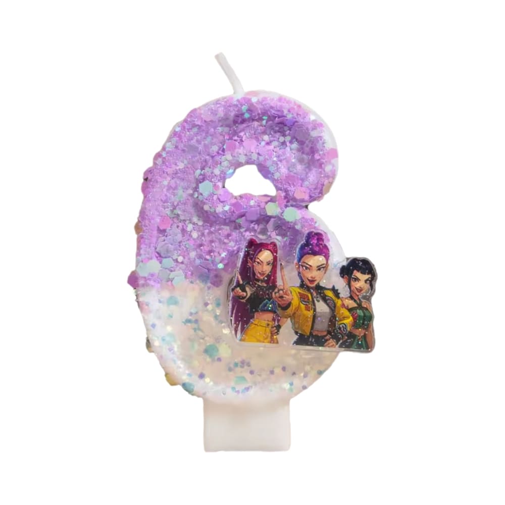 Kpop Themed Number Six Birthday Candle 1 Birthday Candle Number 6 Kpop Themed
