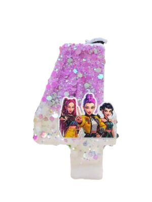 Pretty Party Shop 6 Birthday Candle Number Four Kpop Themed