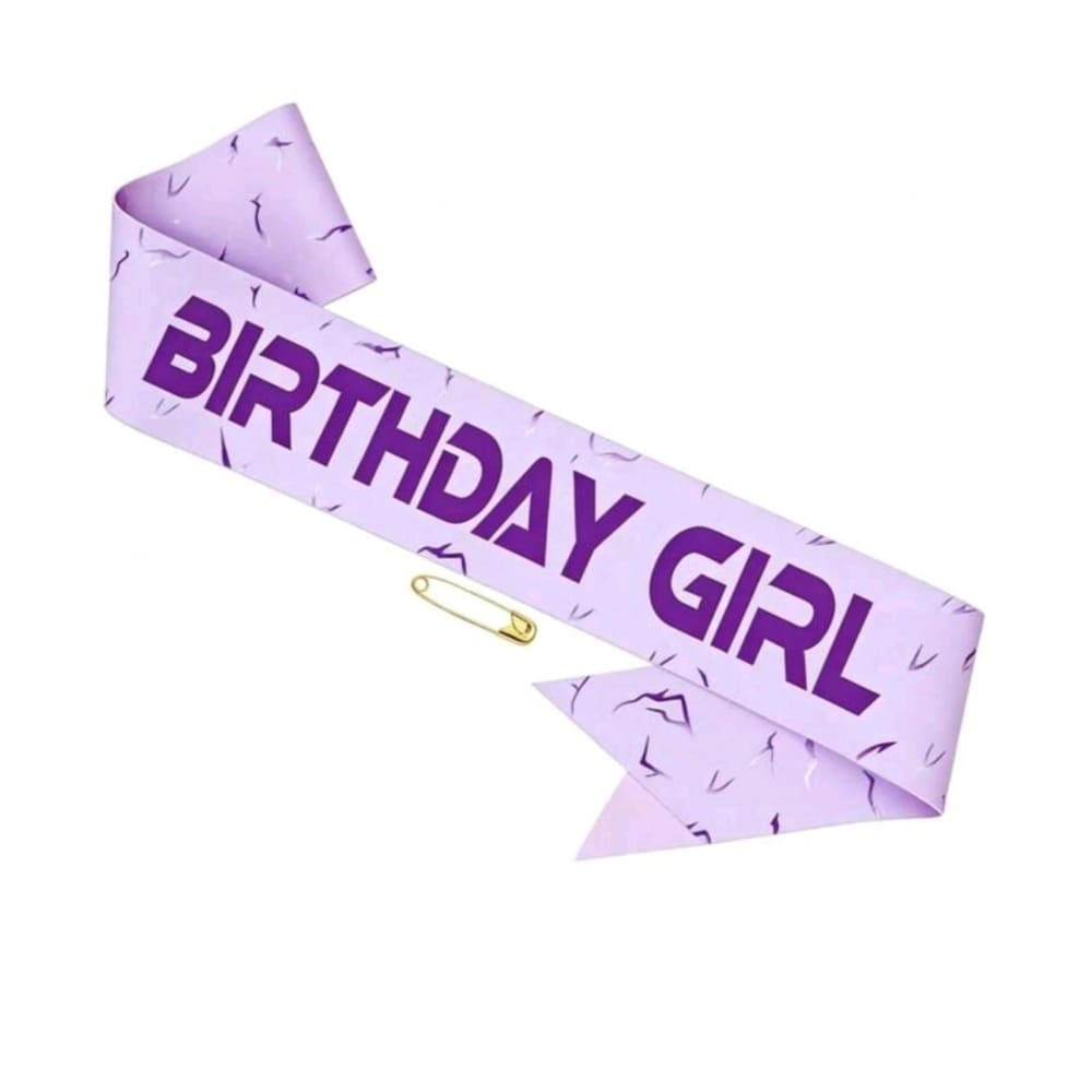 Birthday Girl Purple Sash 1 Birthday Girl Sash