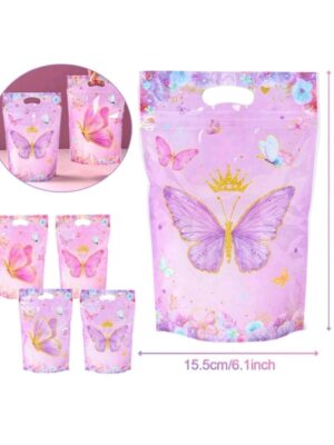 Pretty Party Shop 4 Butterfly Reseable Party Favor Loot Bags