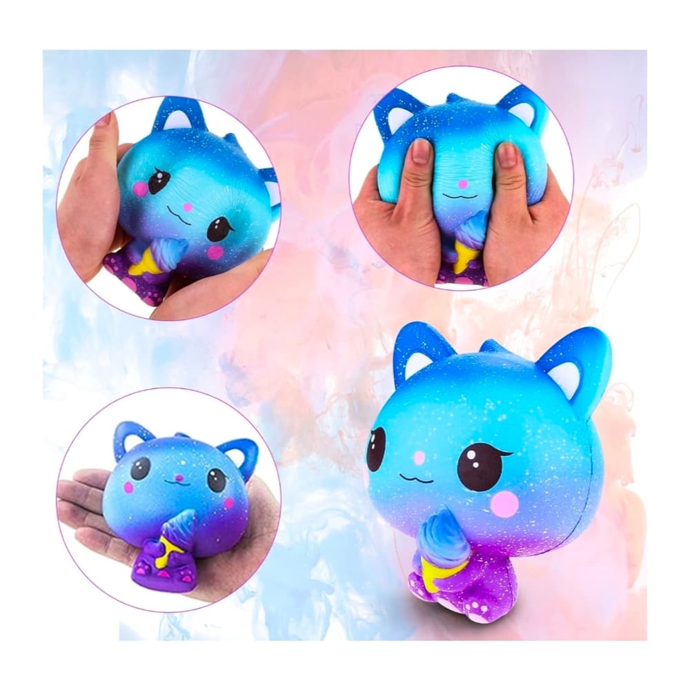 Cat Ombre Party Favors-Squishy Toys-6 Piece-Assorted Designs 3 Cat Ombre Party Favors Squishy Toys