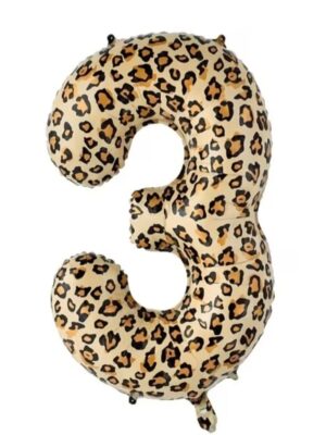 Pretty Party Shop 6 Number Three Foil Balloon