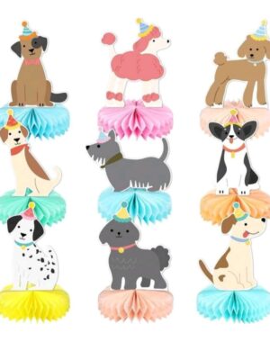 Puppy Vintage Style Honeycomb Decorations Table Decorations