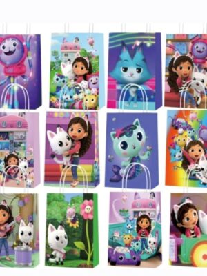 Pretty Party Shop 4 Gabby Themed Party Favor Bags Assorted Designs