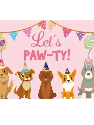 Puppy Lets Pawty Backdrop