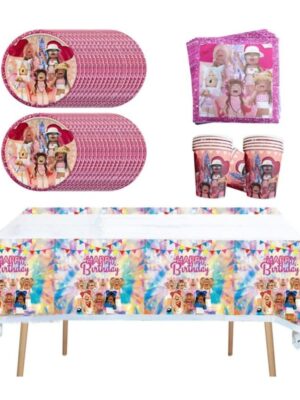 Roblox themed girl party tableware set 51 piece set