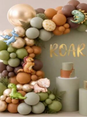 Dinosaur Balloon Garland Kit 121 Piece Set
