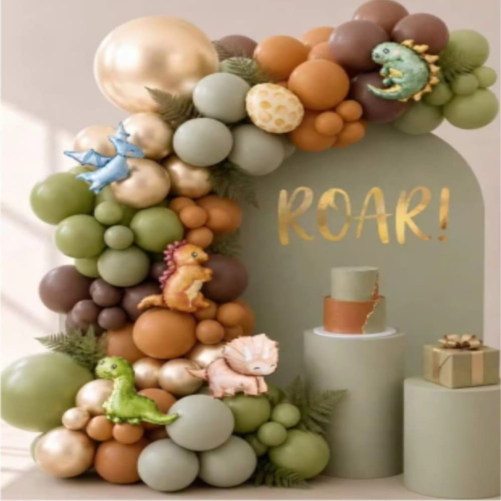 Dinosaur DIY Balloon Garland Kit – 121 Piece Set 1 Dinosaur Balloon Garland Kit 121 Piece Set