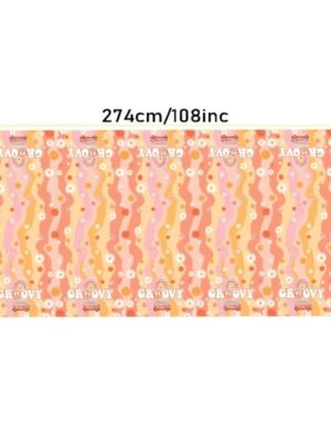 Pretty Party Shop 7 Groovy Hippie Themed Plastic Table Cloth