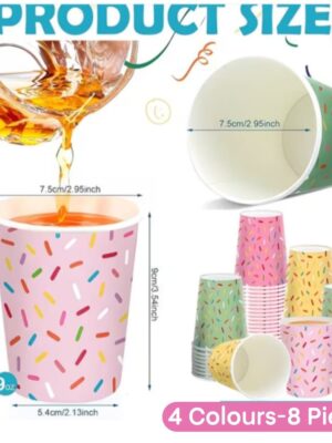Pretty Party Shop 5 Ice Cream Donut Themed Party Paper Cups