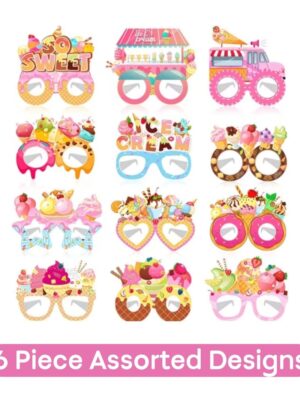 Pretty Party Shop 7 Ice Cream Photo Prop Paper Glasses