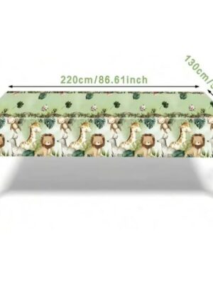 Pretty Party Shop 6 Jungle Safari Themed Plastic Table Cloth