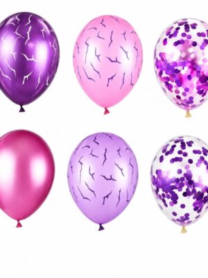 Pretty Party Shop 4 Purple Pink Mix Latex Balloons